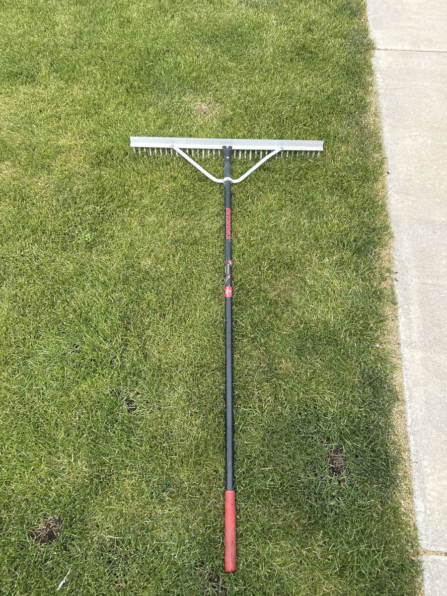 Aluminum Landscape Rake 36-Inch Head 66-Inch Handle