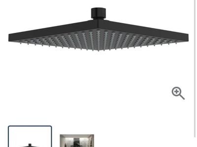 Riobel Shower Head Black 488BK Waterfall 2gpm