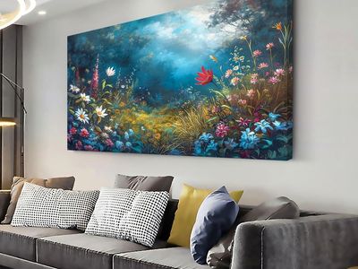 48x24in LASMOND Grassland Forest Wall Art