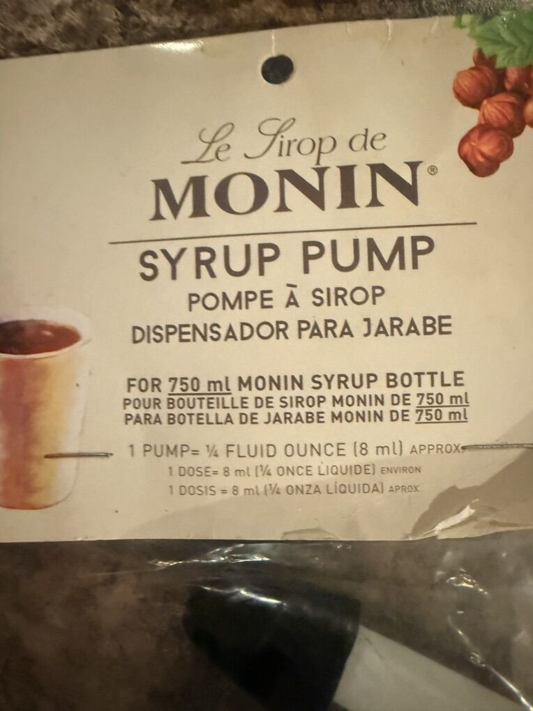 Monin syrup pump New Unopened