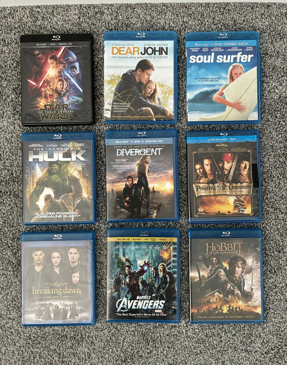 Blu-Ray movies (please don't just look at the photo, see list in description) - $4/Movie