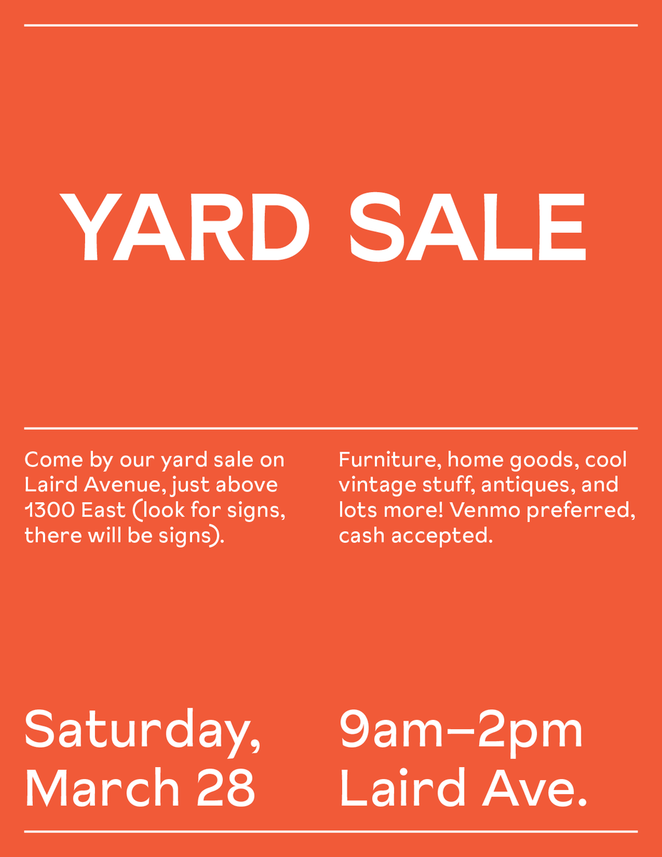 Yard Sale in Yalecrest