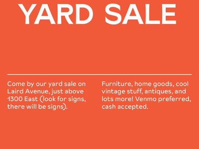 Yard Sale in Yalecrest