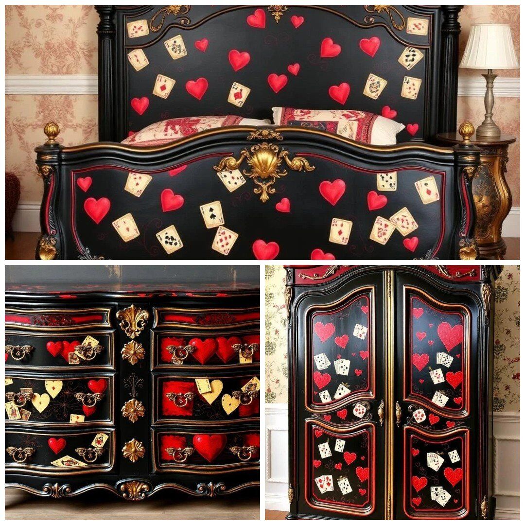 Custom Order Option: Queen of Hearts Bedroom Set