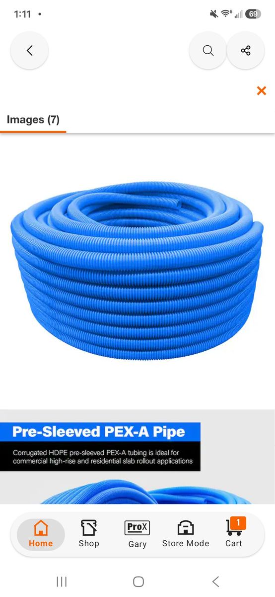 New Pre-sleeved pex pipe ¾"