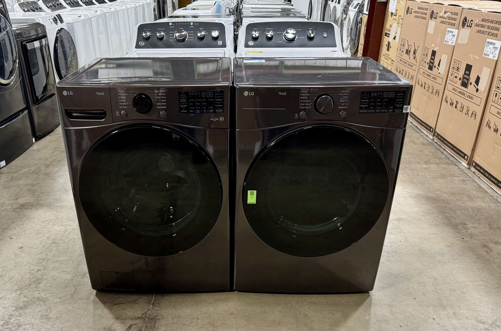 LG SMART WASHER AND DRYER SET WITH WARRANTY
