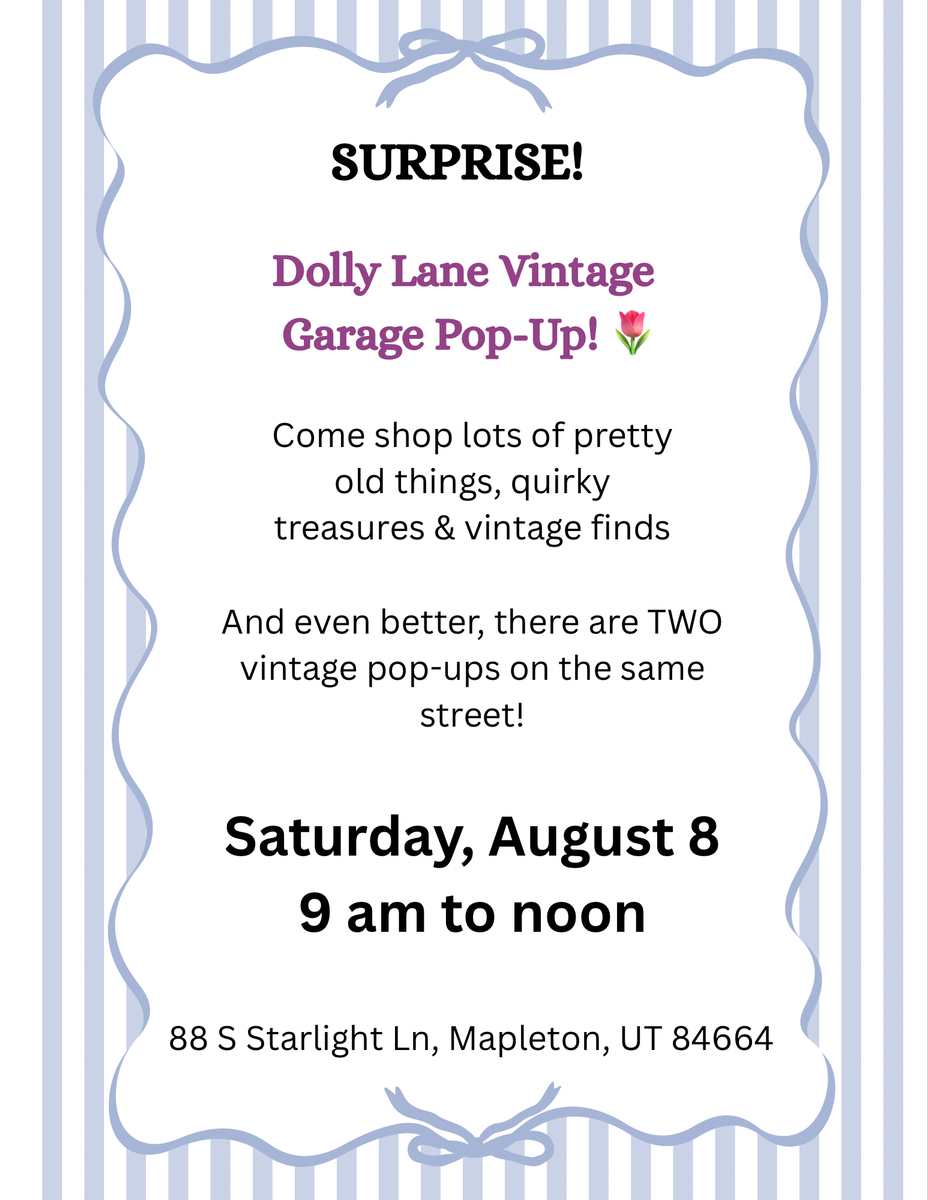Vintage Garage Pop-Up Sale