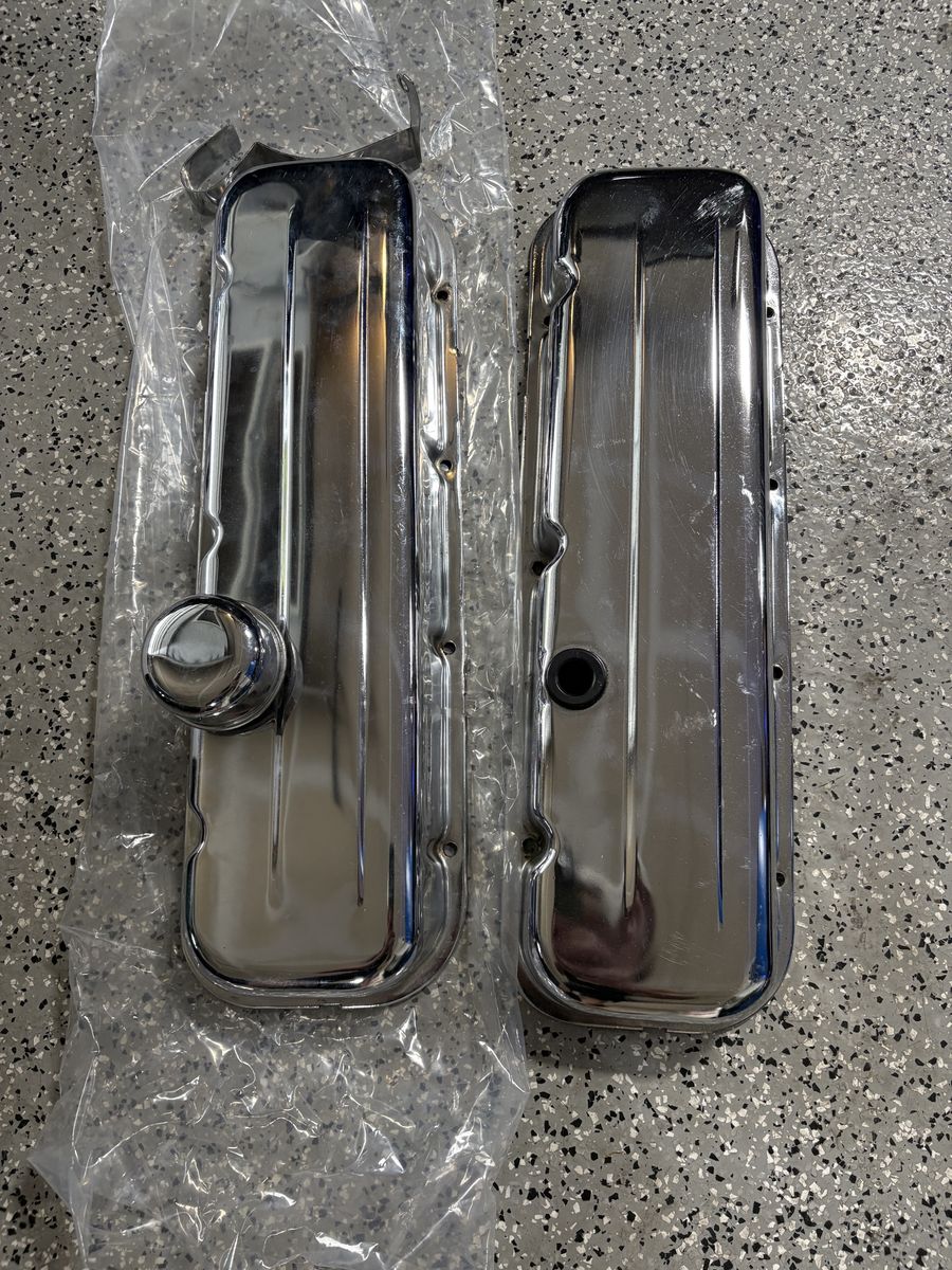 Chrome Valve Covers Pair 1970 Chevelle 396 