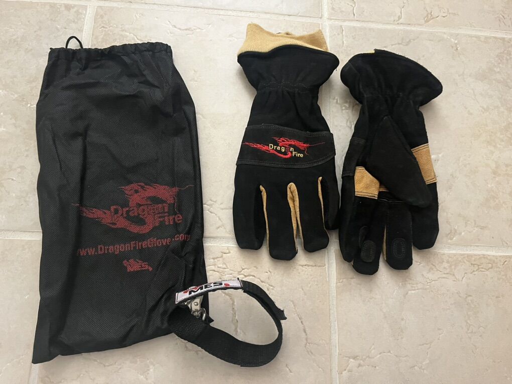NEW! Dragon fire leather structure fire gloves L