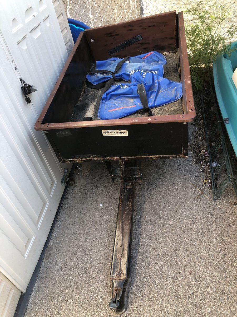 Pro Comp Utility Trailer - Single Axle, Heavy Duty Hauler dump trailer for lawn mower or atv