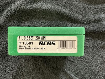 RCBS 13501 F L Die Set .270 Win