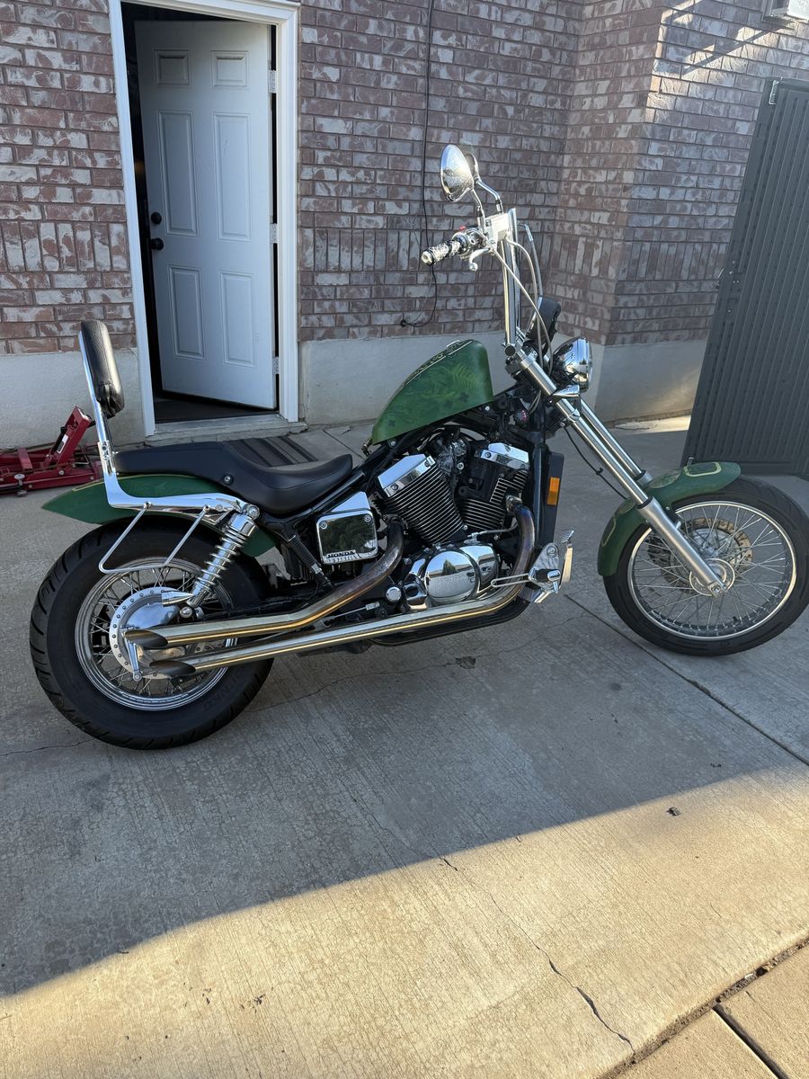 2006 Honda Shadow Cruiser Motorcycle with Ape Hanger Handlebars and Sissy Bar