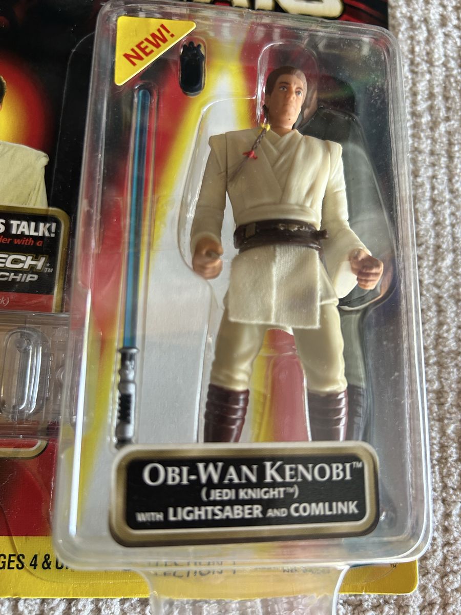 Star Wars Episode I Obi-Wan Kenobi (Jedi Knight) Action Figure w/ Lightsaber & Comlink