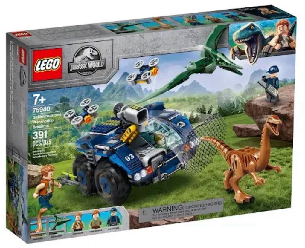 LEGO Gallimimus and Pteranodon Breakdown 75940