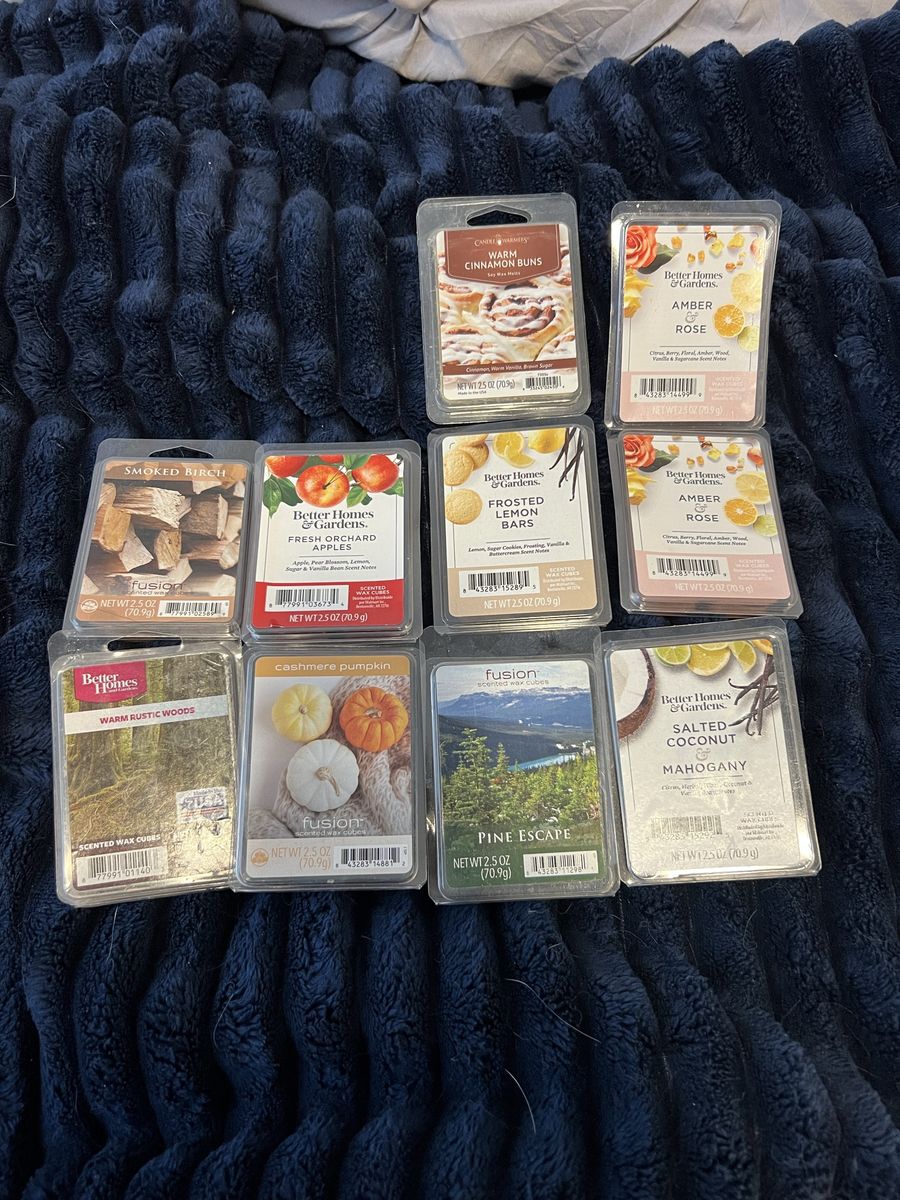 Better Homes & Gardens, Candle Warmers, & Fusion Scented Wax Melts Lot - Various Scents, 2.5oz Each