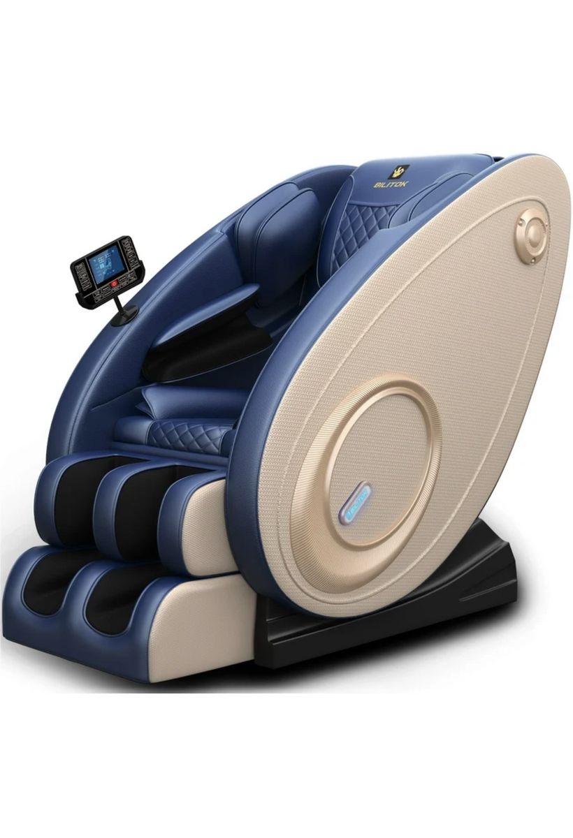 BILITOK Massage Chair Zero Gravity Full Body with Heating and Bluetooth - Blue