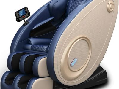 BILITOK Massage Chair Zero Gravity Full Body with Heating and Bluetooth - Blue