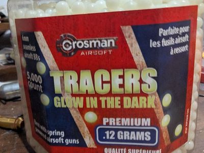 CROSMAN JAR OF 5,000 TRACER 6MM AIRSOFT BBS