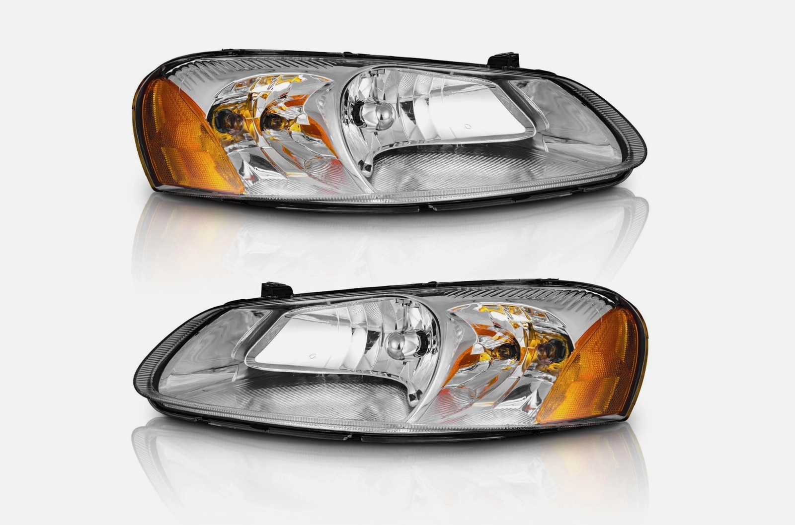 Headlights Pair For 01-06 Dodge Stratus 01-03 Chrysler Sebring Sedan w/Bulbs