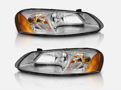 Headlights Pair For 01-06 Dodge Stratus 01-03 Chrysler Sebring Sedan w/Bulbs