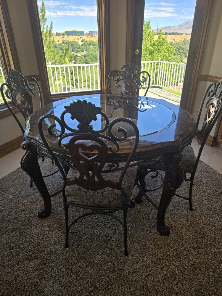 Marble table and chairs
