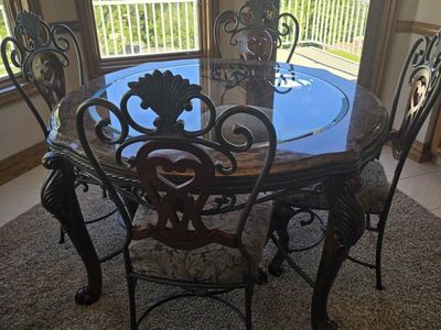 Marble table and chairs
