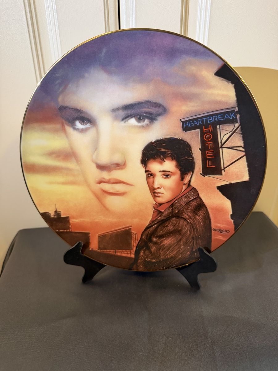 Elvis Presley 'Heartbreak Hotel' Collector Plate Nate Giorgio Delphi