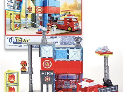 NEW: Tile Town Fire Station & Fire Truck