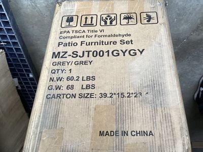 New Gray Wicker Patio Furniture Set