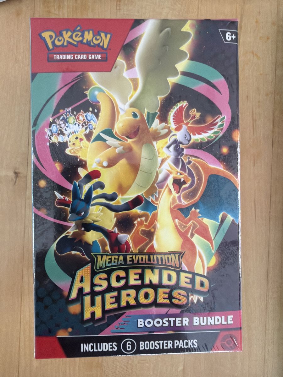 Pokemon TCG Mega Evolution Ascended Heroes Booster Bundle 6 Packs