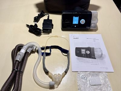 Resmed AirSense 10 AutoSet CPAP Machine + ClimateLineAir + Air Mask & Headgear (Retail: $1599)