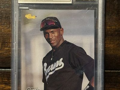 1994 Classic #1 Michael Jordan Birmingham Barons BCCG 10 Mint Game Used Bat Relic Card
