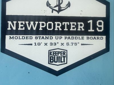 Keeper Built Newporter 19 Scott Burke 10' Stand Up Paddle Board SUP Blue/White