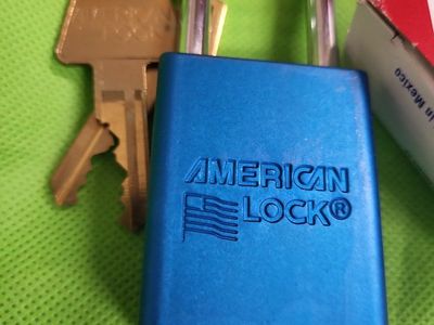 AMERICAN LOCK 1TD8B Blue Padlock with Keys - The Locksmith's Lock Since 1912
