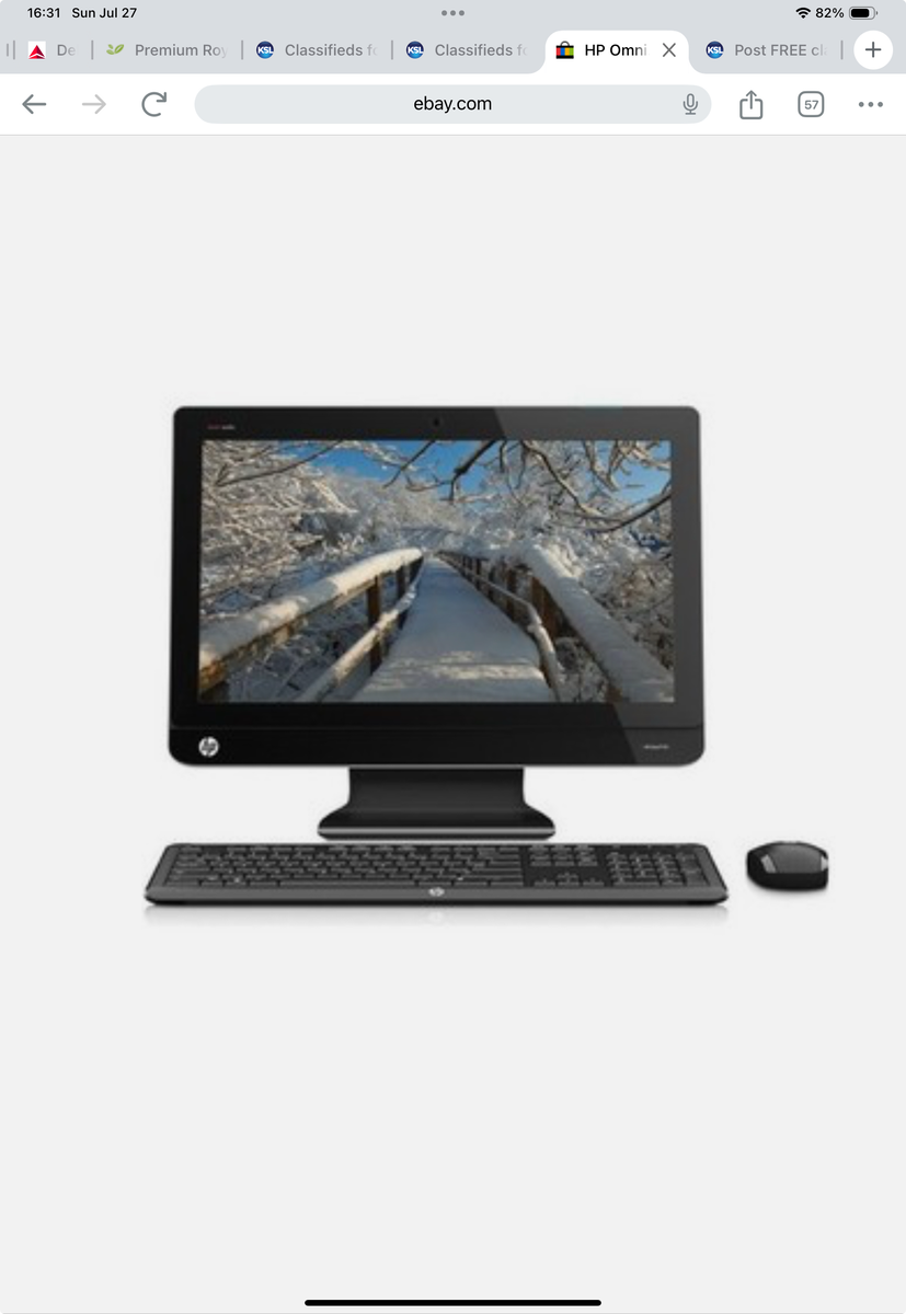 HP Omni 220 Desktop PC All-In-One -- Windows 10, Intel i-7, 500GB SSD, 16GB RAM