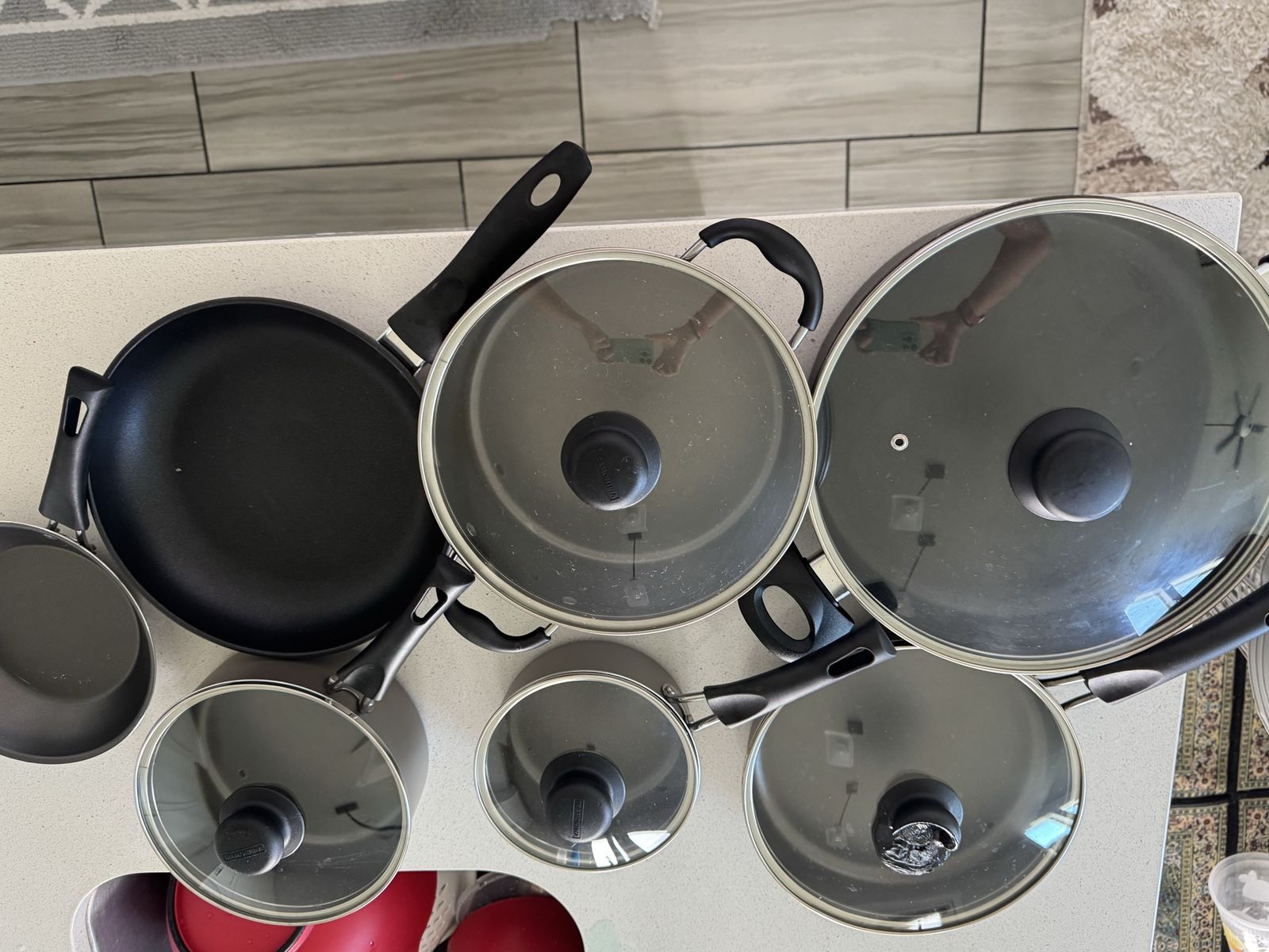 Kitchen Essentials Cookware Set, Dishes, Utensils lot like new all