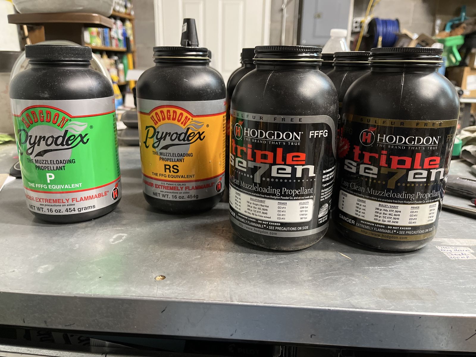 Triple seven  and Pyrodex powders.