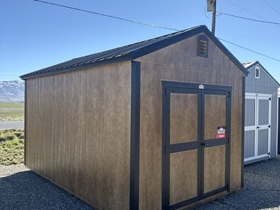 10x16 Storage Shed Chestnut Brown/Black