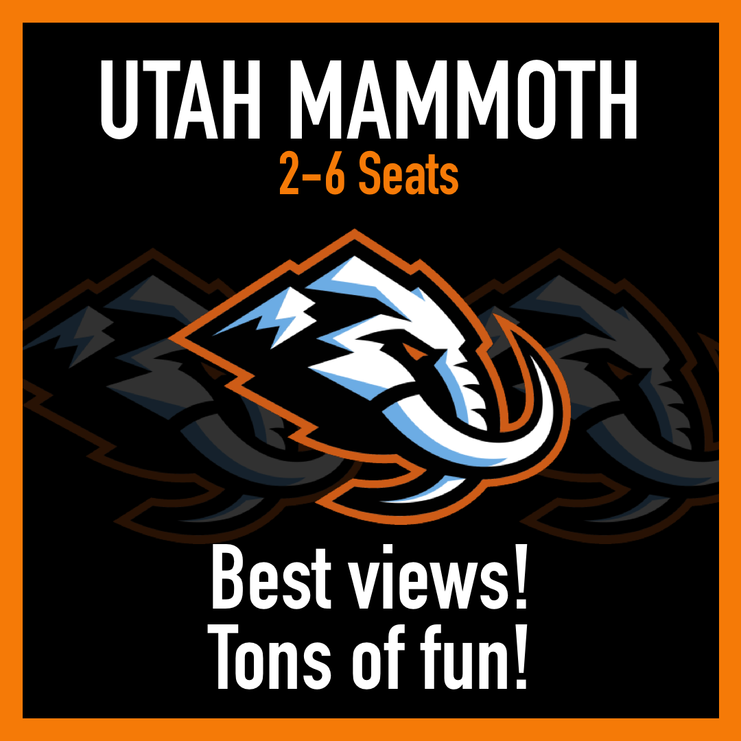 Utah Mammoth hockey season tickets; up to 6 seats available