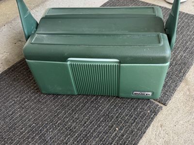 Vintage Aladdin Stanley Green Plastic Cooler 12/88 Made in USA