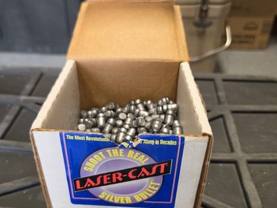 Laser-Cast .38 Caliber 158gr RN FP .358 Lead Bullets - Quantity approx 250