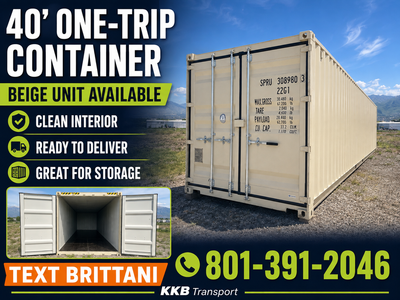 40' New One Trip High Cube Shipping Container / Tractor / Farm / Cabin / Equipment / Tool / ATV / Storage