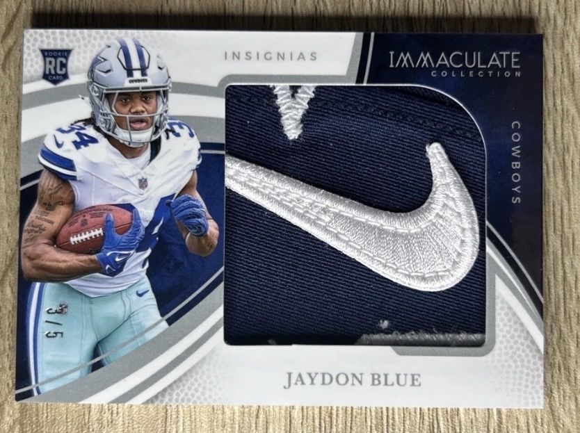 2025 Panini Immaculate Collection Jaydon Blue Rookie Patch Auto 3/5