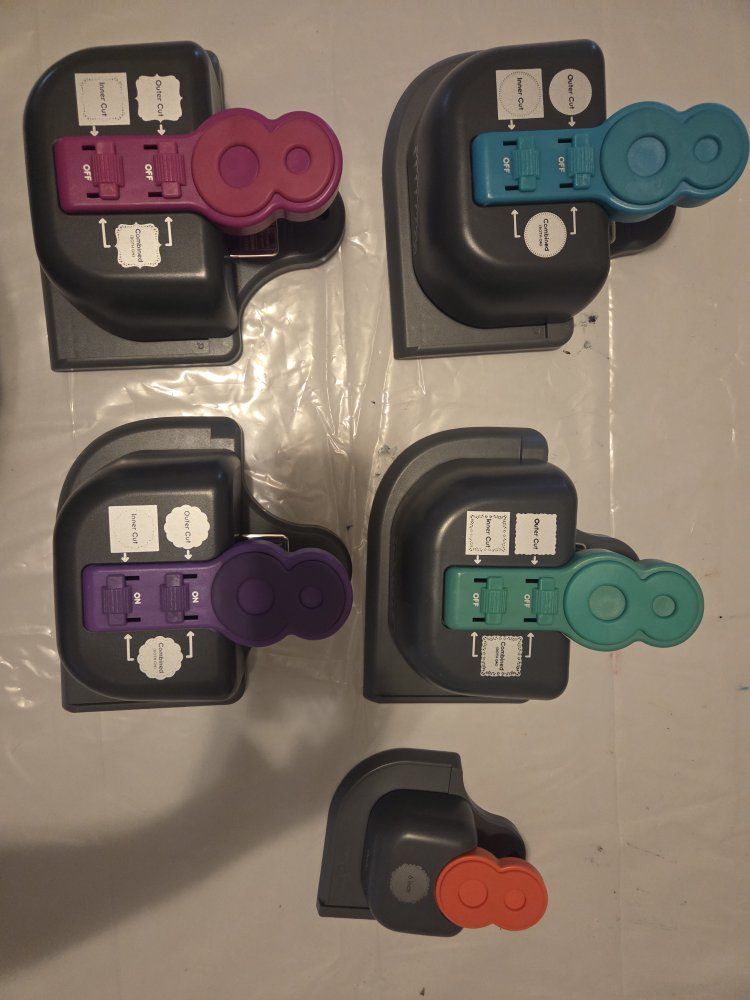 We R Memory Keepers 8 Punch Card Making Crafting Tool, Variety of Colors & Cuts