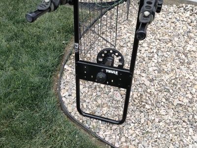 Jeep spare tire bike mount.