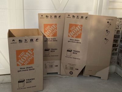 42 Gallon Home Depot Disposable Trash Cans (3)
