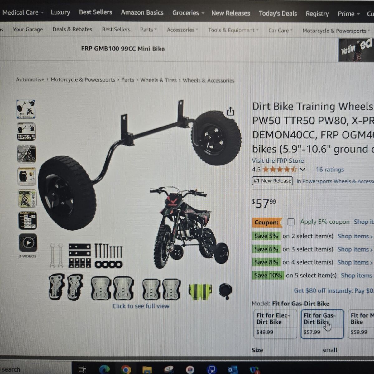 Dirt Bike Training Wheels