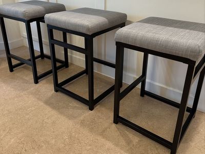 3 Modern Comfy Bar Stools Reg 24” T