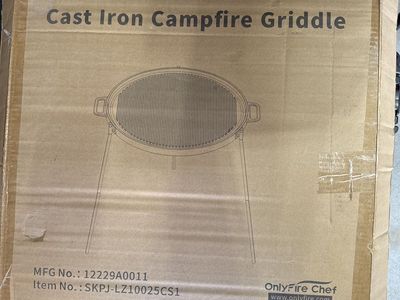OnlyFire Chef 18” Cast Iron Campfire Griddle