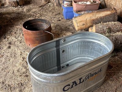Wood fired hot tub